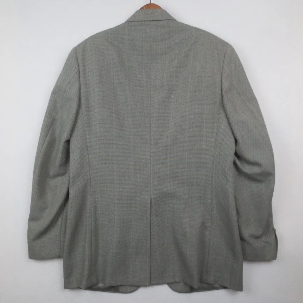 Vintage Palm Beach 2 Piece Suit Jacket Pants 35x32 Men Gray Lightweight Business